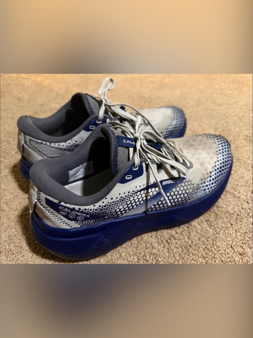 Brooks Men’s White and Blue Athletic Running Shoes